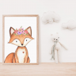 Fox Watercolour Wall Art Print