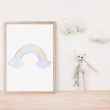 Glitter Watercolour Rainbow Wall Art Print