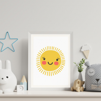 Happy Sun Wall Art Print