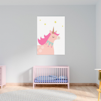 Pink Unicorn Wall Art Print