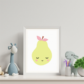 Sleepy Pear Wall Art Print