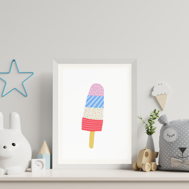 Summer Popsicle Wall Art Print