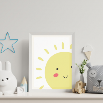 Smile Sun Wall Art Print