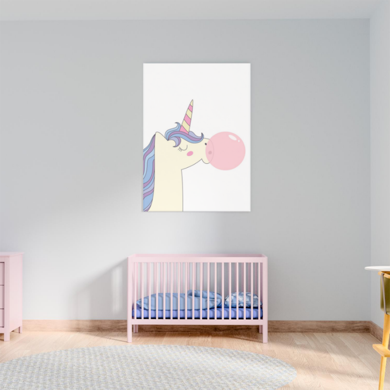 Unicorn Bubblegum Wall Art Print