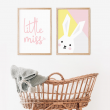 Set Of 2 - Abstract Bunny & Little Miss Wall Art Print