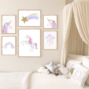 Set Of 6 - Watercolour Woodland Animals Wall Art Prints