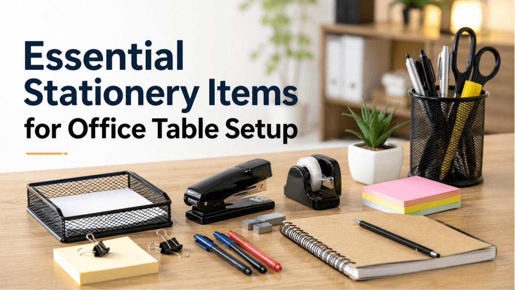 Essential Stationery Items for Office Table Setup